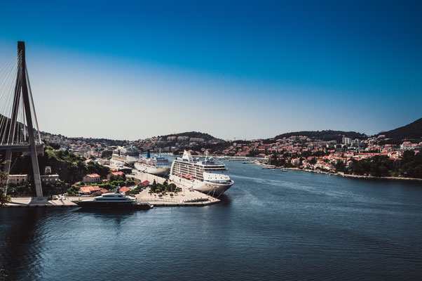 Blick von der Brücke Most dr. Franja Tuđmana in Kroatien