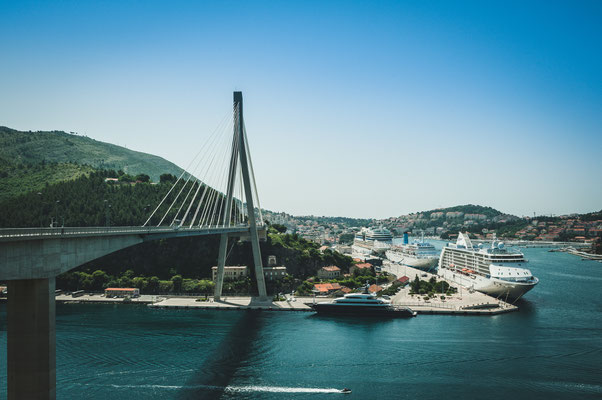 Die bekannte Brücke nahe Dubrovnik Most dr. Franja Tuđmana