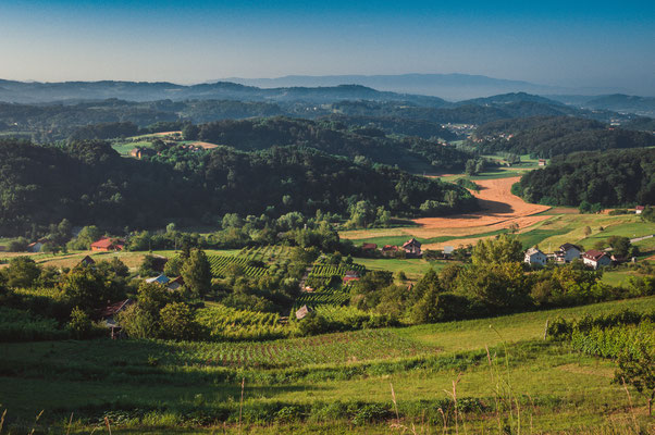 Landwirtschaft von Radohoj in der Nähe von Krapina in Kroatien