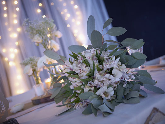 mariage vin d'honneur bouquet de la mariée cocktail