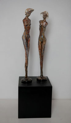 Deux Dames, 44 x 7 x 7 cm