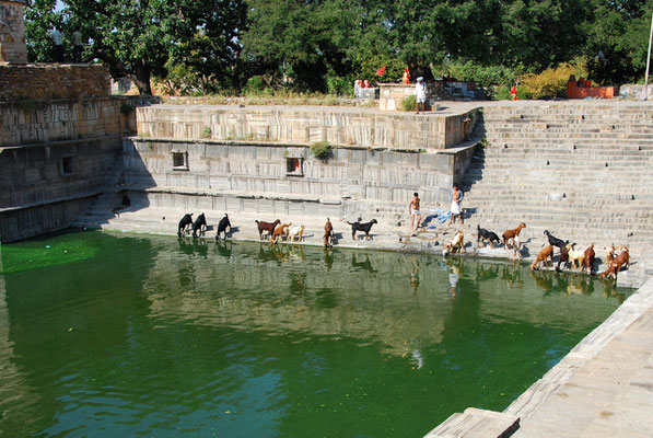 Chittorgarh 22.11.2014: Bimlath water tank in Chittorgarh Fort.
