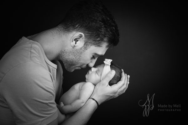 Séance photo nouveau-né bébé toulouse, photographe bébé toulouse, portrait bébé avec papa