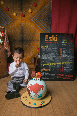 Séance photo d'anniversaire toulouse, photographe bébé toulouse, portrait bébé 1 an, smash the cake