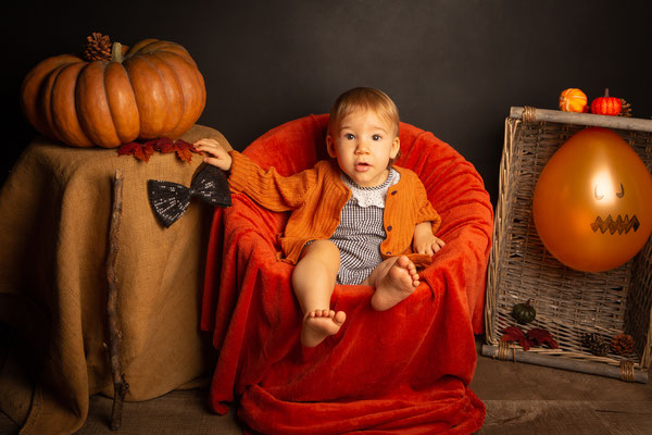 Séance photo bébé halloween toulouse, photographe bébé toulouse, portrait bébé 1 an