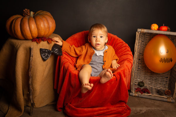 Séance photo bébé halloween toulouse, photographe bébé toulouse, portrait bébé 1 an