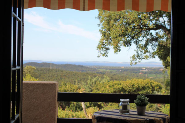 Großzügige Terrasse mit Terrassenmöbeln