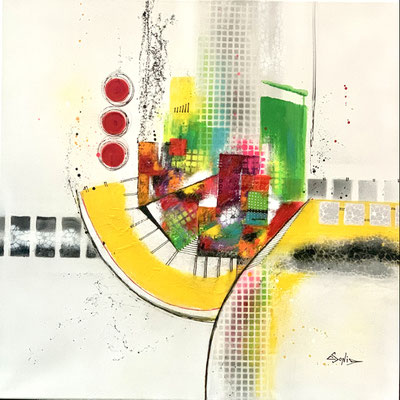 Etincelle - 90 x 90 cm - Encadré 2200 €