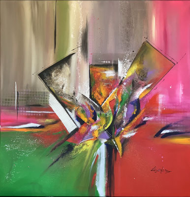 Effet Miroir - 100 x 100 cm - Encadré - 2900 € 