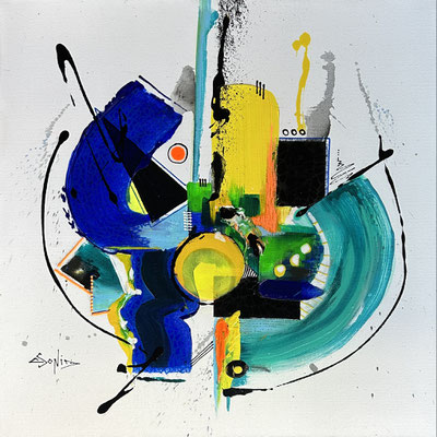 Blue Gin - 50 x 50 cm 3D - 700 €
