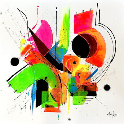 Éclats de Vie II - 80 x 80 cm - encadrée - 2200 €