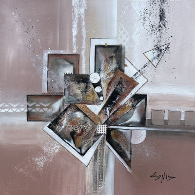 Poudre de Rose - 70 x 70 cm  - Encadré - 1300 €
