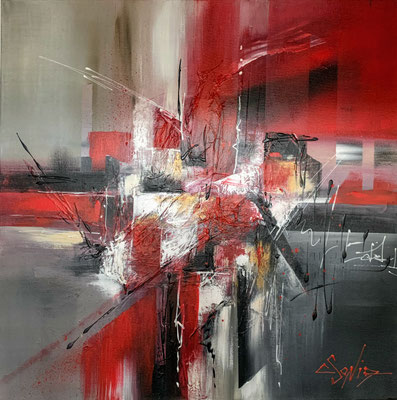 Vapeurs Pourpres - 70 x 70 cm - 1600 €