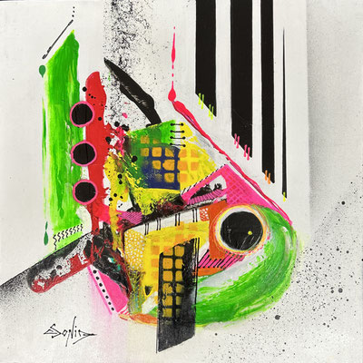 Electro Pulse - 40 x 40 cm - encadrée - 600 €