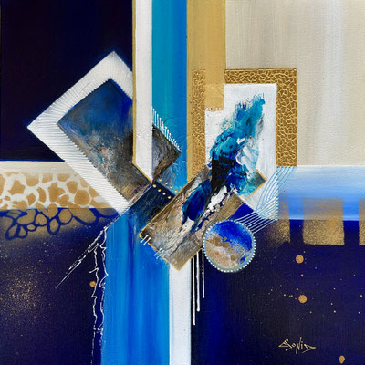 Souffle Bleu - 40 x 40 cm - 600 €