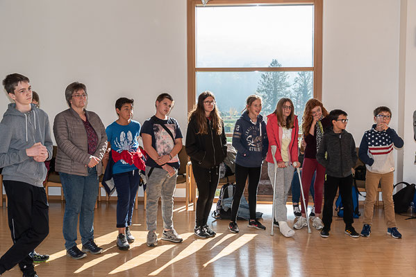 Begrüßung der Gäste in den Räumen der Werkrealschule 