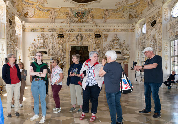 Der Höhepunkt war der prachtvolle Festsaal und die Bibliothek.