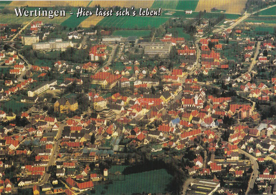 Wertingen Luftbild aufgenommen am 29. März 2001 von Luis Rohrer, Mertingen