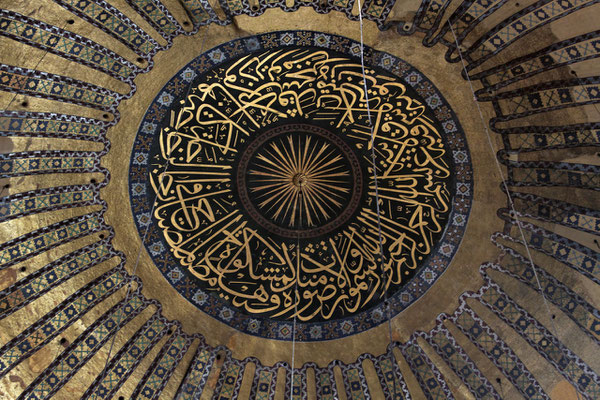 Goldmosaik in der Kuppel der Hagia Sophia