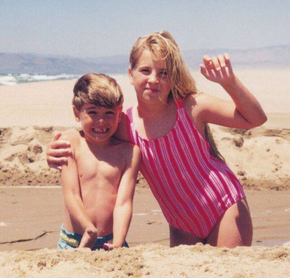 Zac and his cousin Emily. They share a birthday, and sadly Emily passed away from cancer at age 28 - shared by Zac on his own 28th birthday