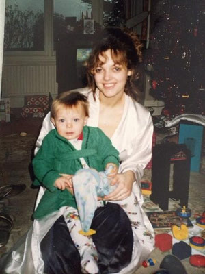 Louis and mama Jay during Christmas and Louis' first birthday!