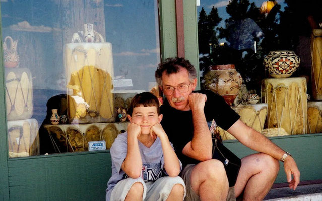 Kevin and their late grandfather Jerry.