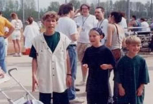  "That time when HANSON came to the SXSW 1994 softball tournament and performed...  "photo by Theresa DiMenno