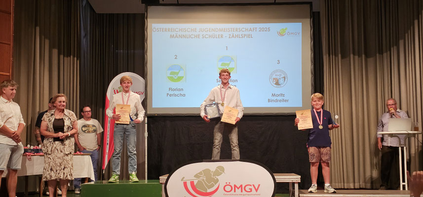 Kat. Männliche Schüler (Zählspiel): 1. Sebastian Perischa, 2. Florian Perischa, 3. Moritz Bindreiter