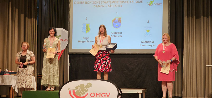 Kat. Damen (Zählspiel): 1. Claudia Schuster, 2. Birgit Wagenhofer, 3. Michaela Irxenmayer