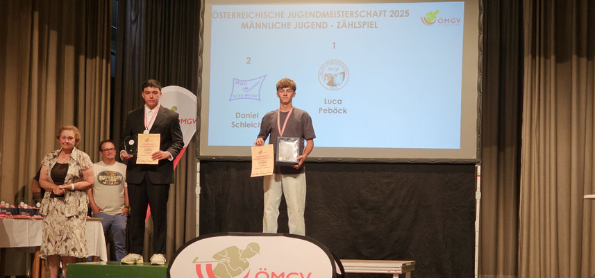 Kat. Männliche Jugend (Zählspiel): 1. Luca Peböck, 2. Daniel Schleich