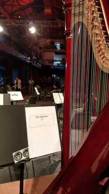 Harp with score at Werk 2, Leipzig