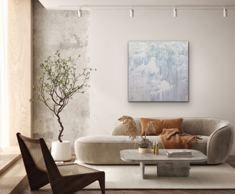 Essence | 80x80 cm | Mischtechnik auf Holz | Iris Lehnhardt 2025