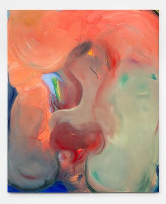 "Misty Mystery" 2021, oil on canvas, 240 x 200 cm; Deep Blue Purple, Institut für moderne Kunst, Nuremberg, 2021, Photo: J. Kersting