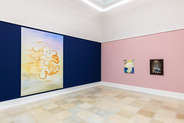 Exhibition "ibid. 30 Positionen aktueller Malerei", Kunsthalle Nürnberg, 4. Juli bis 4. Oktober 2026, Foto: Lukas Pürmayr, works by Mona Ardeleanu & Aneta Kajzer