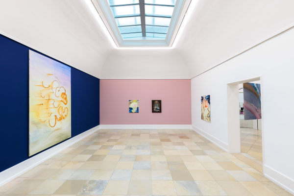 Exhibition "ibid. 30 Positionen aktueller Malerei", Kunsthalle Nürnberg, 4. Juli bis 4. Oktober 2026, Foto: Lukas Pürmayr, works by Mona Ardeleanu & Aneta Kajzer