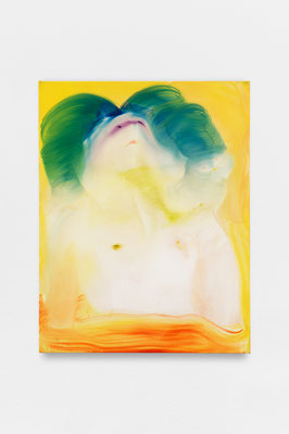 "Humanoide" 2022, oil on canvas, 90 x 70 cm; Head in the Clouds, Semiose, Paris, 2022, Photos: A. Mole