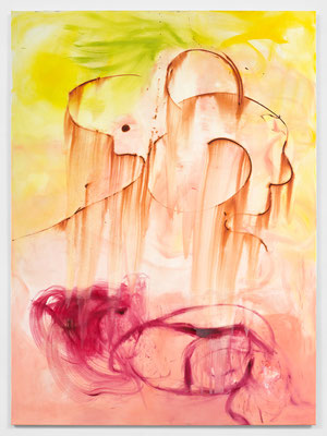 "Hydra" 2024, oil on canvas, 260 x 190 cm; Ghosted, PAGE(NYC), 2024, New York City