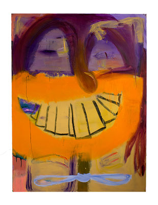 Just Smile, 2019, oil and acrylic on canvas, 200 x 150 cm / 78.74 x 59.06 inches