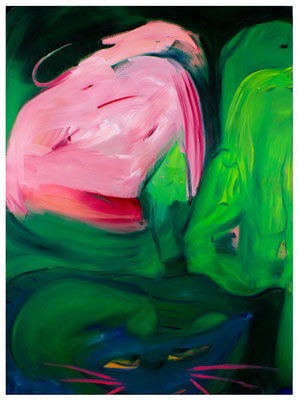 Katz und Maus, 2020, oil on canvas, 190 x 140 cm / 74.8 x 55.12 inches