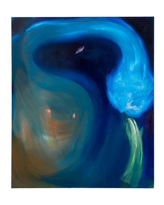 Weltraumwandler, 2022, oil on canvas, 120 x 100 cm / 47.24 x 39.37 inches
