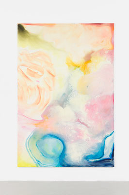 "Sunset Smoke" 2022, oil on canvas, 300 x 200 cm; Head in the Clouds, Semiose, Paris, 2022, Photos: A. Mole