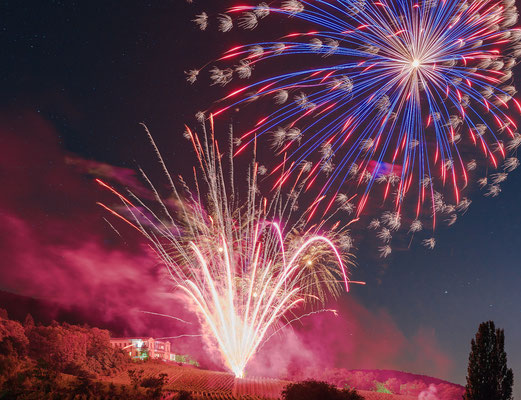 Feuerwerk an der Villa Ludwigshöhe