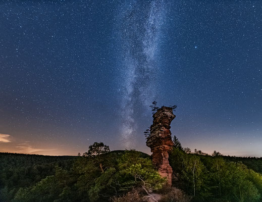 Milchstraße am Lämmerfels, 40 x 50 cm, Aluminium-Wechselrahmen, Fotodruck auf hochwertigem Hahnemühle-Karton mit Passepartout, 150 €