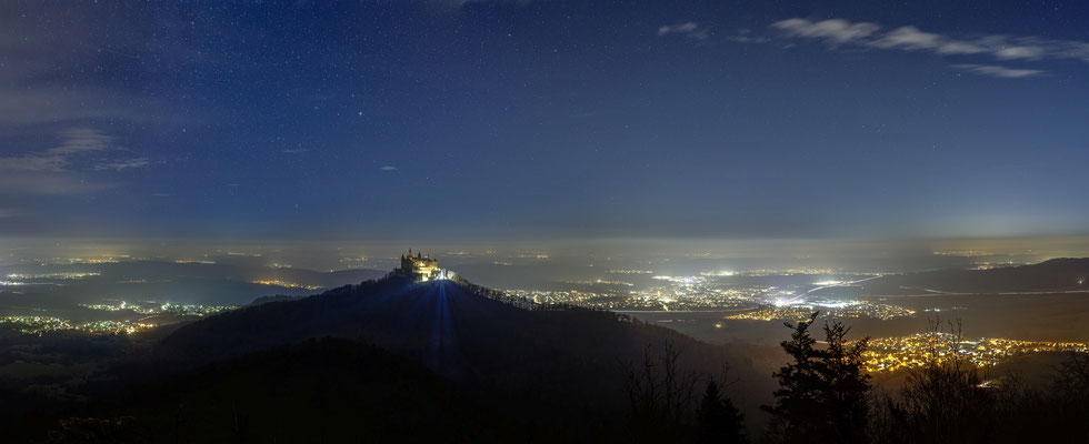Nachts an der Burg Hohenzollern
