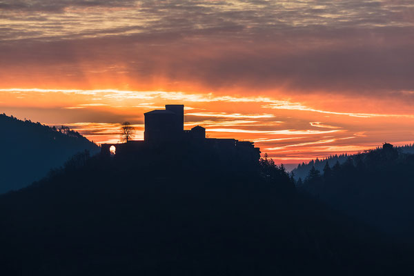 Morgendämmerung am Trifels