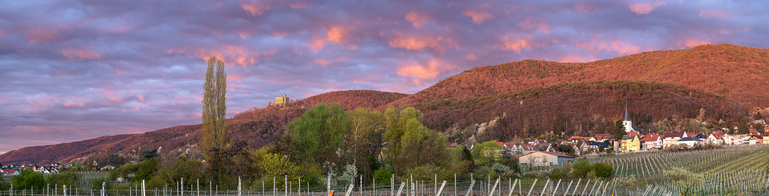 Morgenröte am Hambacher Schloss
