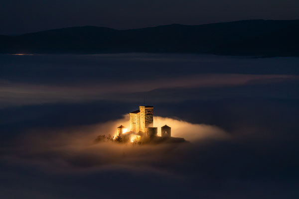 Abendliche Inversionswetterlage am Rehbergturm