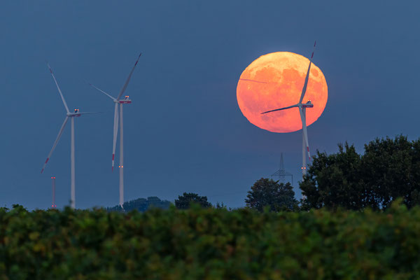 Vollmondaufgang bei Geinsheim
