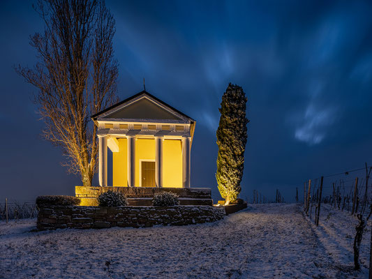 Winterleuchten am Pavillon bei Maikammer