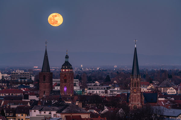 Vollmondaufgang über Neustadt